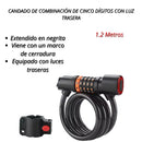 Candado Antirrobo 5 Dígitos Luz Integrada Montura Bici TS5083