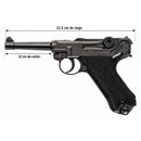 Pistola LEGENDS P08 Semiautomática CO2 BBs Cal 4.5 mm 410 fps UX800