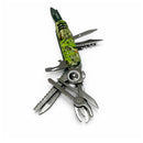 16 en 1 Navaja Multiusos tipo suiza Compacta 9cm con Lupa + Kit Herramientas EDC W333