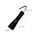 Lampara Efecto patrulla recargable USB 5 pasos estrobo carcasa metal  WL11
