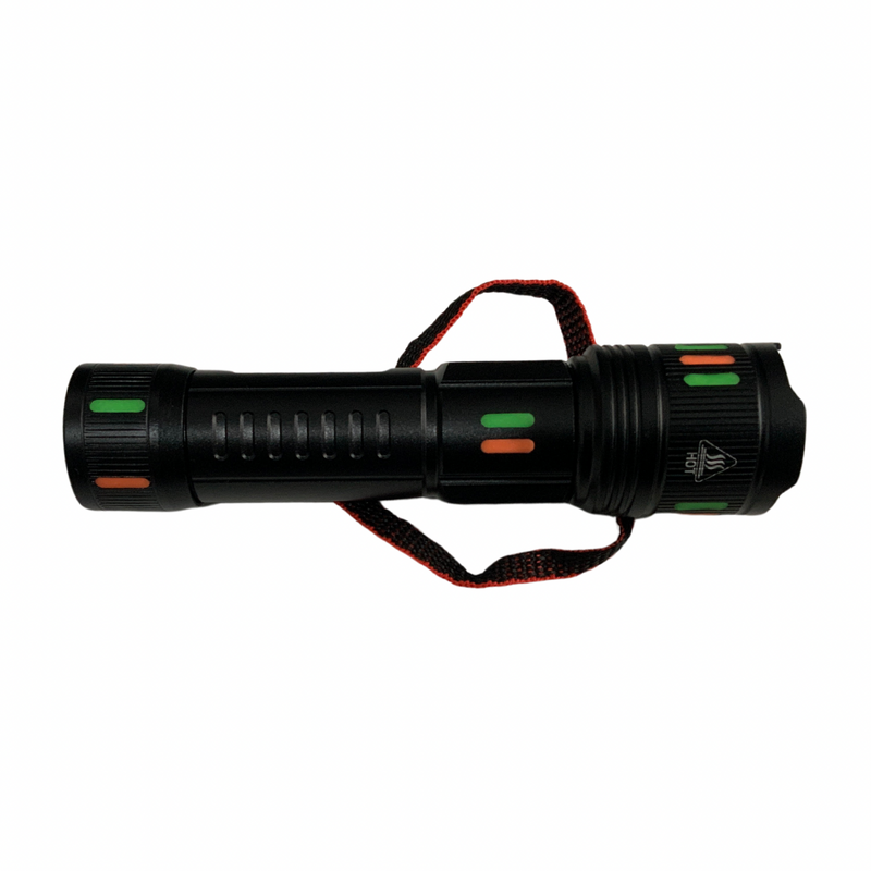 Linterna led T180, Nivel de carga digital, 3 pasos, zoom, usb WL16
