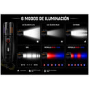 Linterna efecto patrulla IPX6 3 PILAS ALTO RENDIMIENTO recargables SOS Camping Outdoor 6 Modos WL19