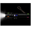 Lámpara Táctica LED  5 Modos Zoom Corta soga Efecto Patrulla indicador carga WL29