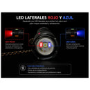 Lámpara Táctica LED  5 Modos Zoom Corta soga Efecto Patrulla indicador carga WL29