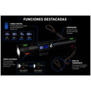 Lámpara Táctica LED  5 Modos Zoom Corta soga Efecto Patrulla indicador carga WL29