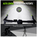 Barra LED Bicicleta 180° 4 Modos Pantalla Digital IPX4 Aleación de aluminio WL601