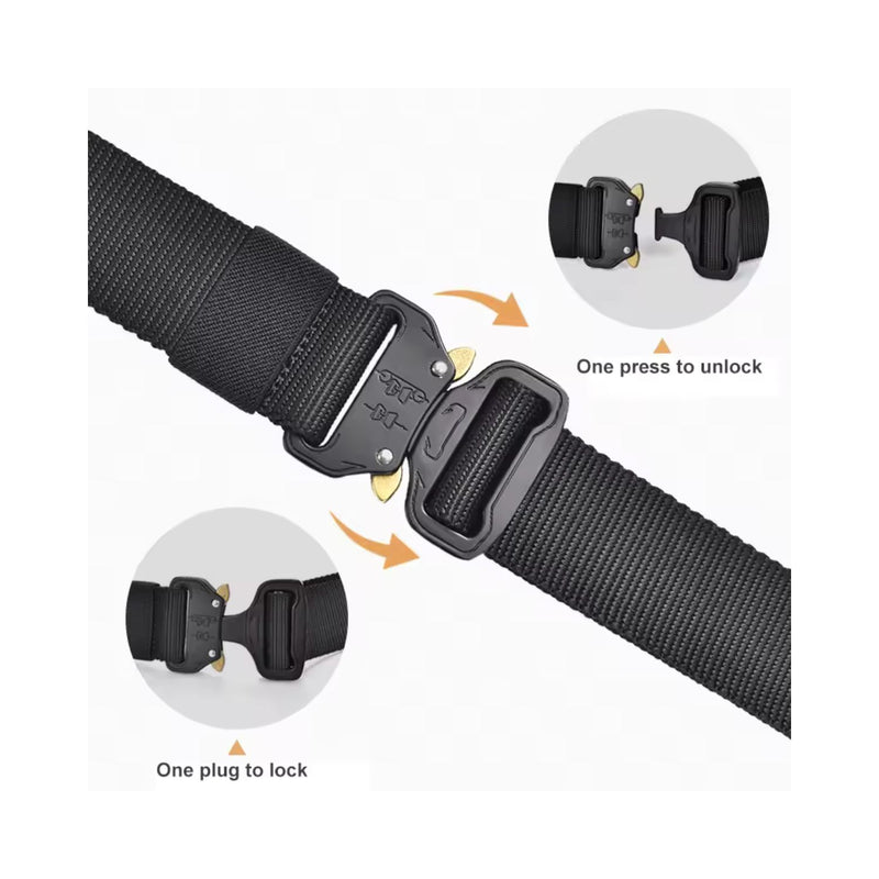 Cinturón Táctico Hebilla Metálica Liberación Rápida Nylon YD022