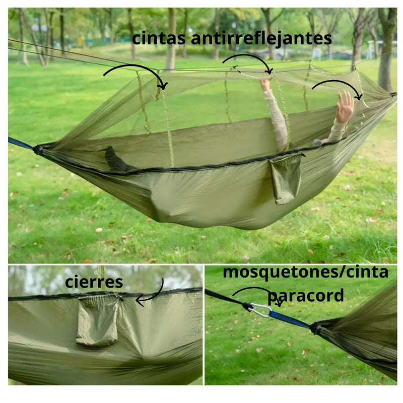 Hamaca c/Mosquitero Glam Para Camping ZDY017
