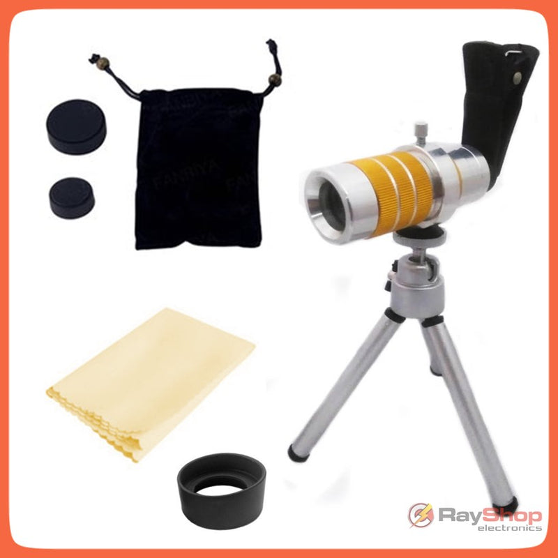 Telescopio Lente Zoom 10x Celular Con Clip + Monocular 10x18