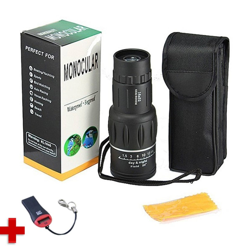 Monocular Telescopio (66/8000m) Caza Alto Alcance Zoom 16x52