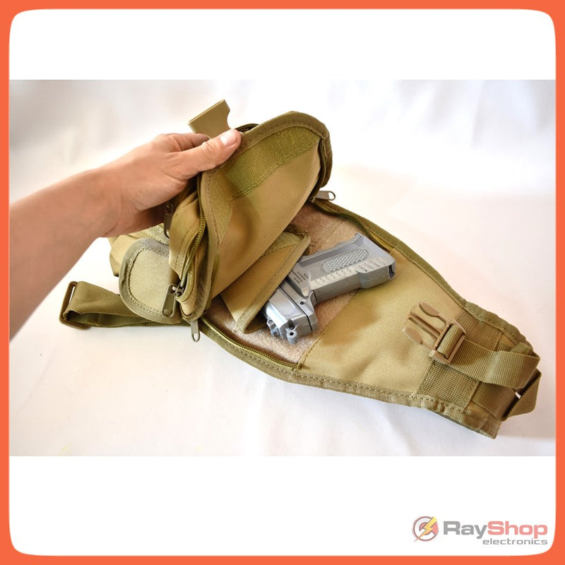 Pechera Mochila Mariconera Tactica Cruzada Con Funda Para Pistola WZ184