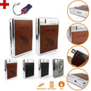 Cigarrera Encendedor Recargable Usb Porta Cigarros Capacidad: 20 Cigarros Dt376