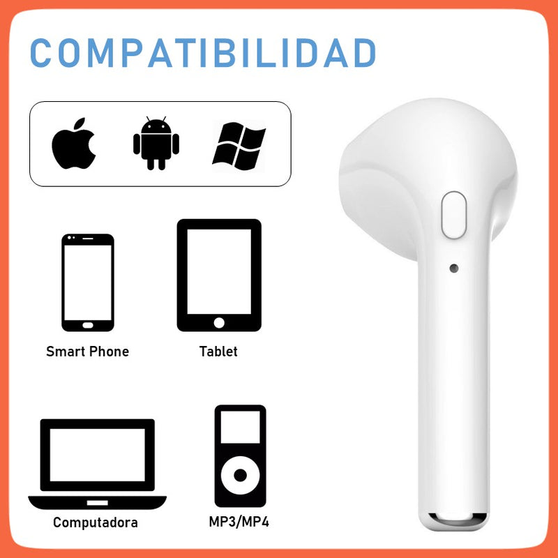 Audífono Manos Libres Auricular Bluetooth Universal Dtej7