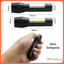 Mini Lámpara Táctica 1200lms Zoom Led Barra Cob Recargable Usb BQ803 / Dt321