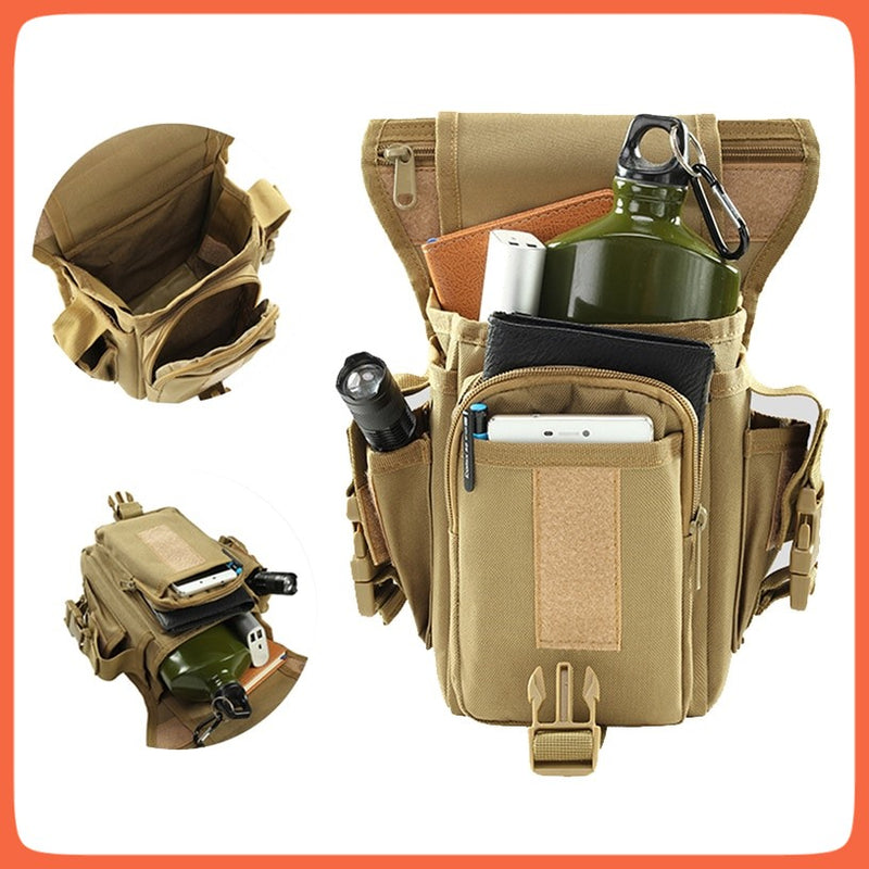 Mochila Militar Muslera Piernera Táctica Nylon D600 GJP WZ032