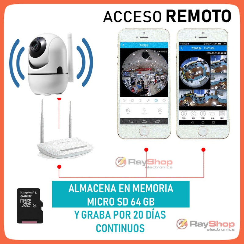 Cámara Wifi Visión Nocturna Sensor Movimiento Bebé App Y13