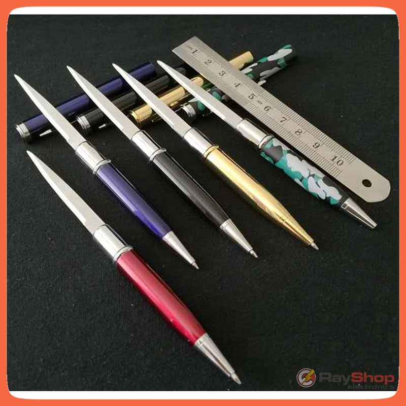 Pluma con navaja oculta discreta, defensa personal, situación de riesgo Jf001