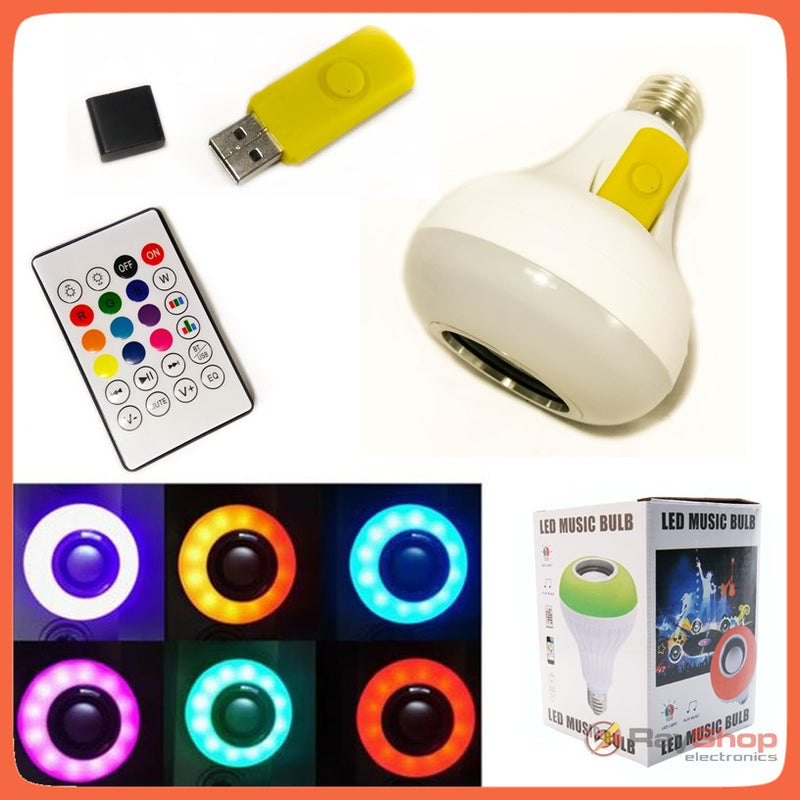 Bocina Bluetooth Foco Led Multicolor Usb Remoto 700lms L6402