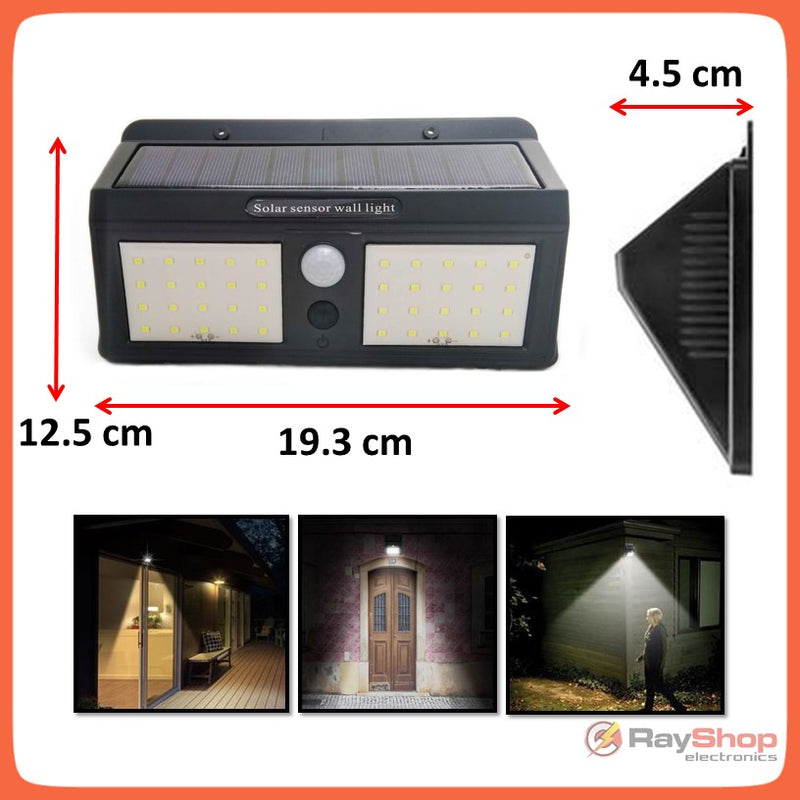Lámpara Solar 40 Led Sensor Movimiento Para Exterior L008