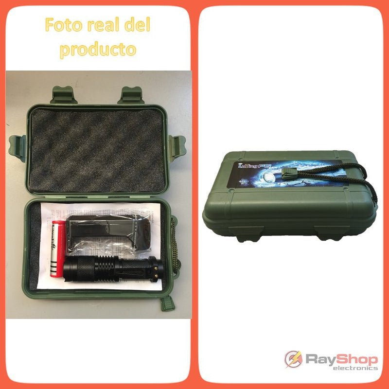 Mini Lampara Tactica 2000 Lumens Cree Led R3 Recargable Dt26a