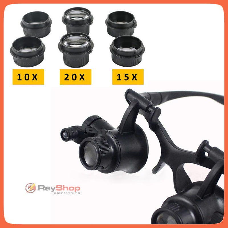 Lentes Lupa Reparación Luz Led 4 Aumentos Relojero Cel Fd2gj