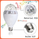 Bocina Bluetooth Foco Disco Giratorio Led Rgb Control L002