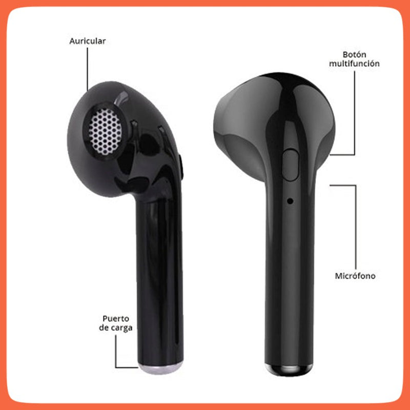 Audífonos Bluetooth Inalámbricos Estereo AirPods Estuche I7s
