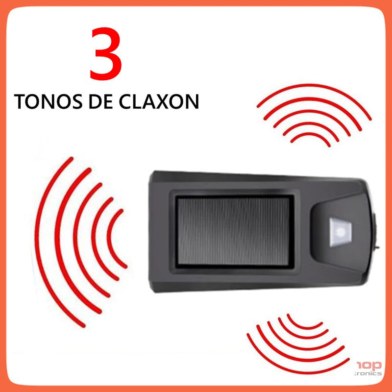 Lámpara Solar Luz Delantera Bici Claxon 5 Tonos 140 Db T316