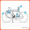 Candado Cadena 1.2x100cm Bici Moto Con Soporte Y Llave S186