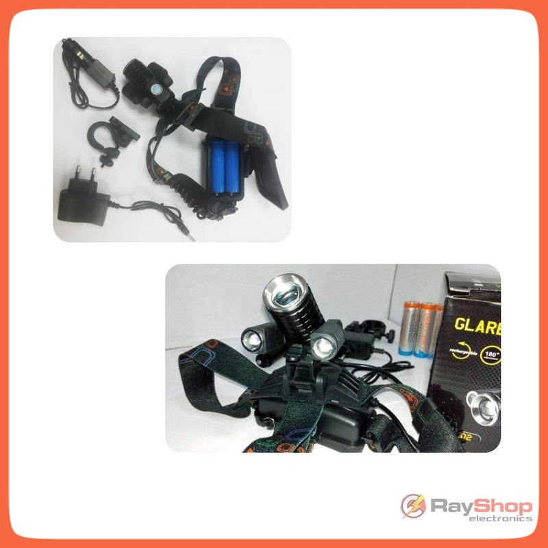 Lampara Minera 3 Led 6000 Lms , 2 En 1: Cabeza Y Bicicleta Dt195