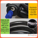 Candado Cadena 1.2x120cm Bici Moto Con Soporte Y Llave T588