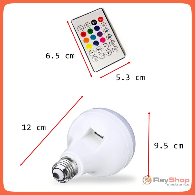 Bocina Bluetooth Foco Led Multicolor Usb Remoto 700lms L6402