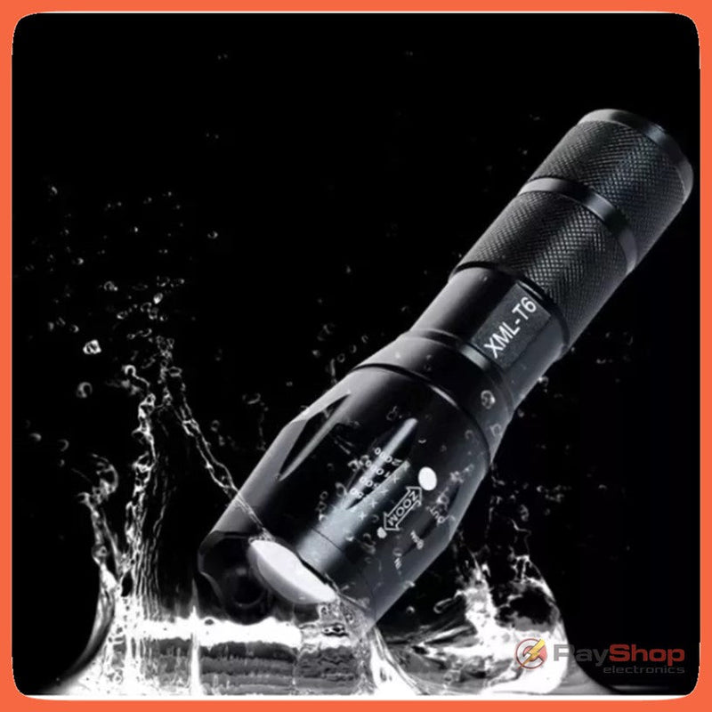 Lámpara Táctica 3000 Lumens Led T9 Cree Zoom  USB DT62P