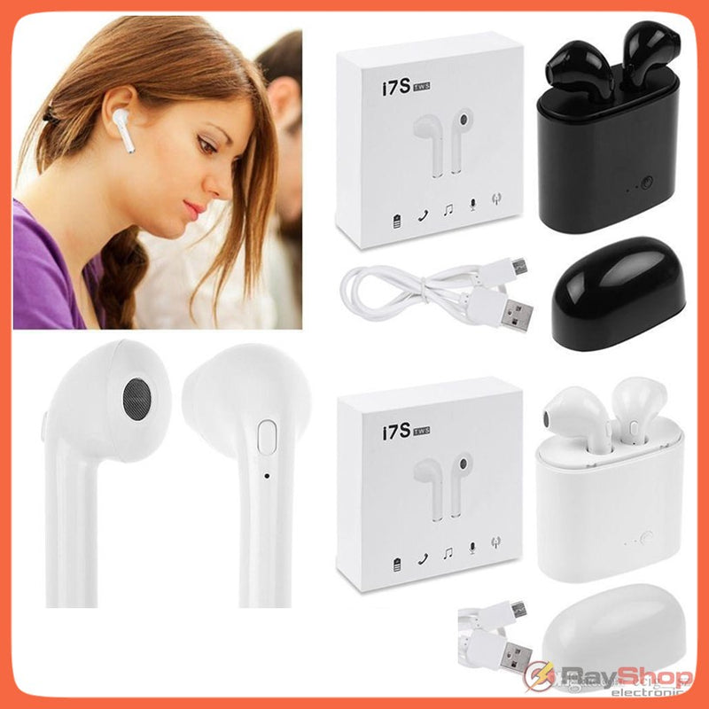 Audífonos Bluetooth Inalámbricos Estereo AirPods Estuche I7s