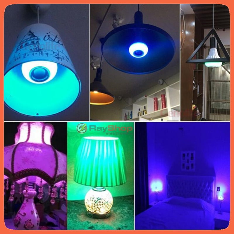 Bocina Bluetooth Foco Led Multicolor Control Remoto L001
