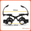 Lentes Lupa Reparación Luz Led 4 Aumentos Relojero Cel Fd2gj