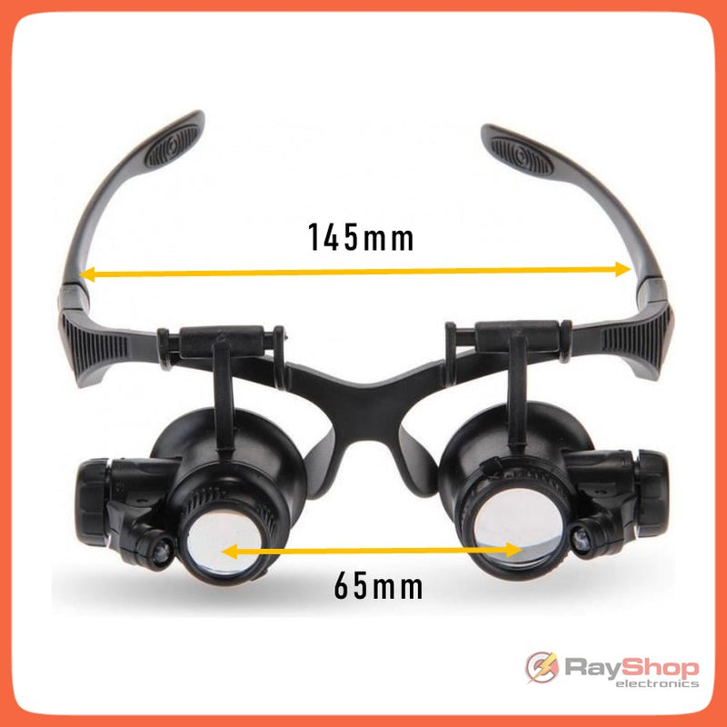 Lentes Lupa Reparación Luz Led 4 Aumentos Relojero Cel Fd2gj