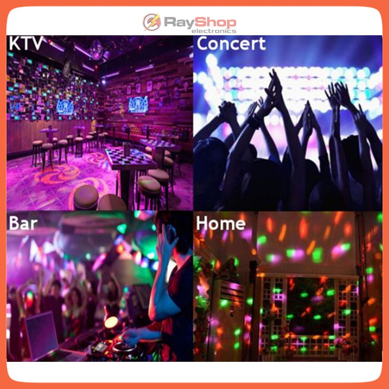 Bocina Bluetooth Foco Disco Giratorio Led Rgb Control L002