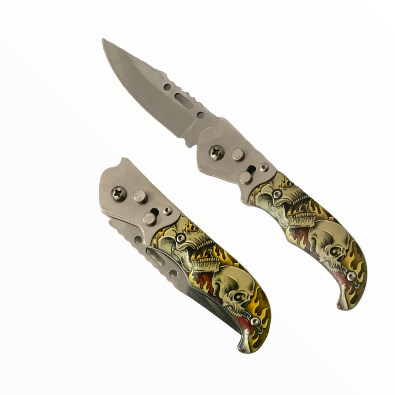 Navaja automatica con seguro y clip Jf33