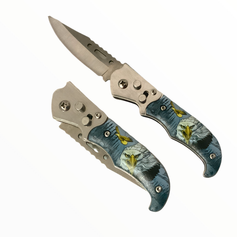 Navaja automatica con seguro y clip Jf33
