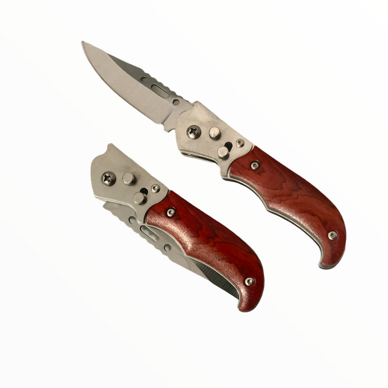 Navaja automatica con seguro y clip Jf33