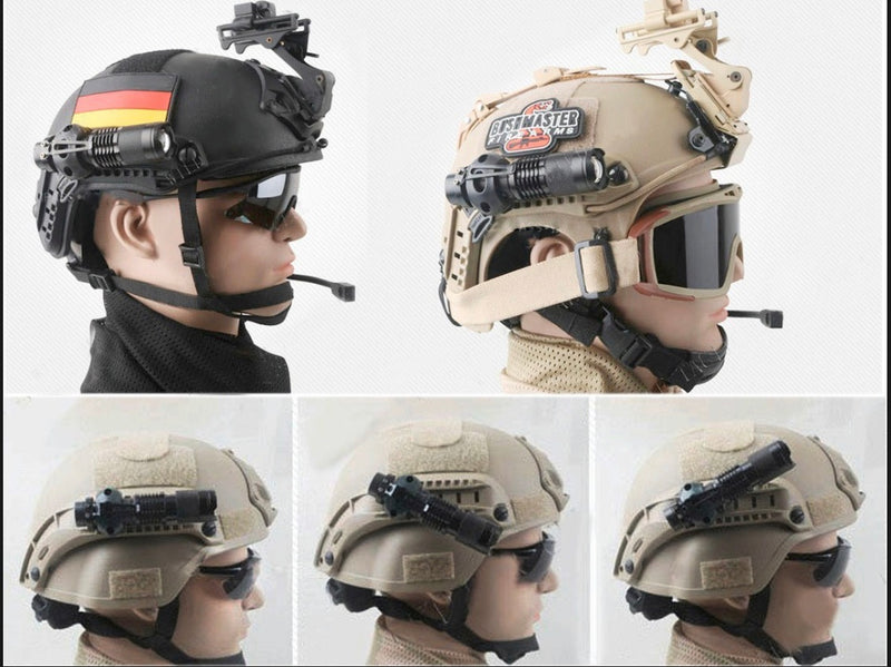 Picatinni abrazadera para lámpara, laser de Casco tactico, gotcha Sn014 / PJ675