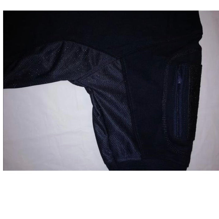 Polo Manga Larga TELA LICRA Deportiva Uniforme Parches Sn174