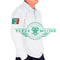 Polo Manga Larga TELA LICRA Deportiva Uniforme Parches Sn174