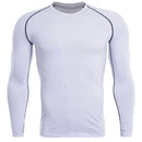 Playera manga larga de Licra (súper flexible) deportiva, fresca, Gym, manga corta X260