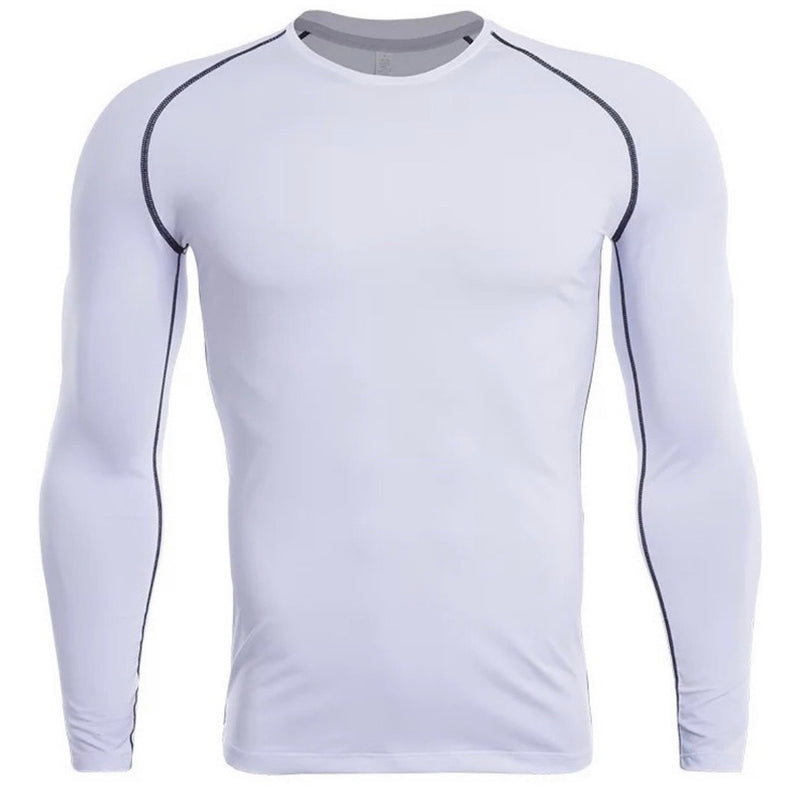 Playera manga larga de Licra (súper flexible) deportiva, fresca, Gym, manga corta X260