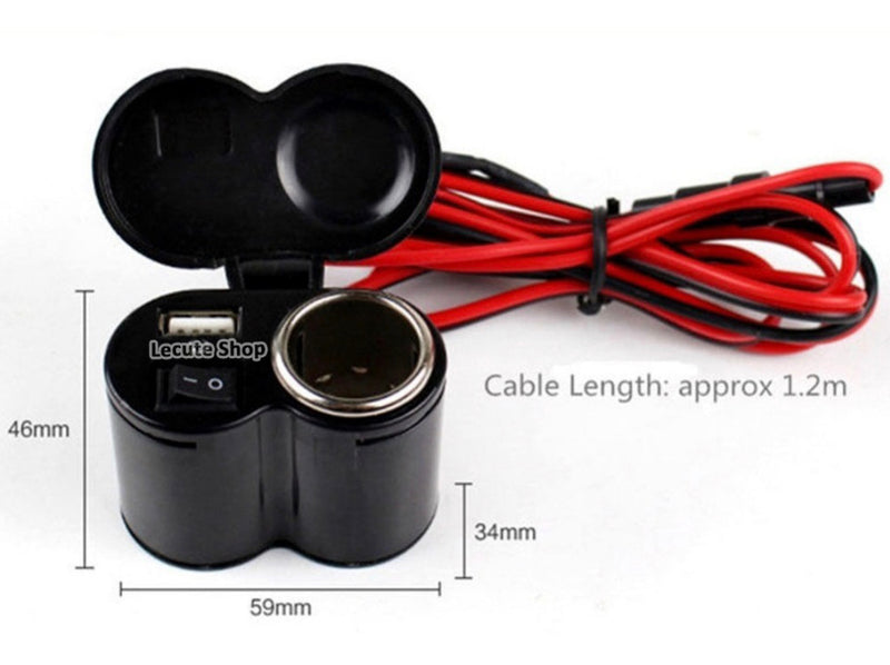 Cargador Usb Motocicleta, Encendedor, Celular Gps Mtc06